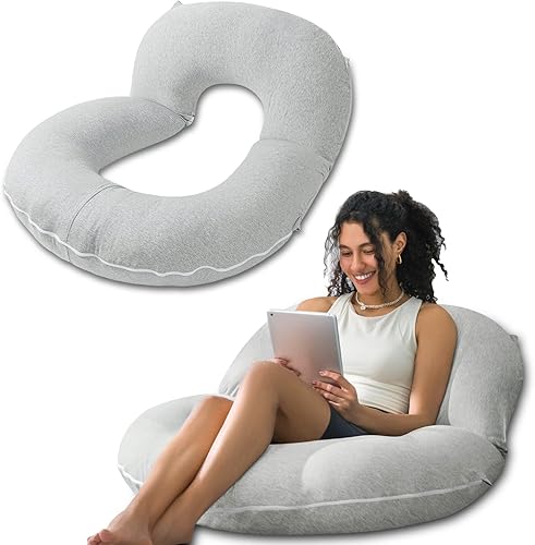 Miniatura 1 de INSEN Almohada de lectura, almohada de espalda para sentarse en la cama para leer, enfermera y relajarse, almohada de lectura para adultos, madres y