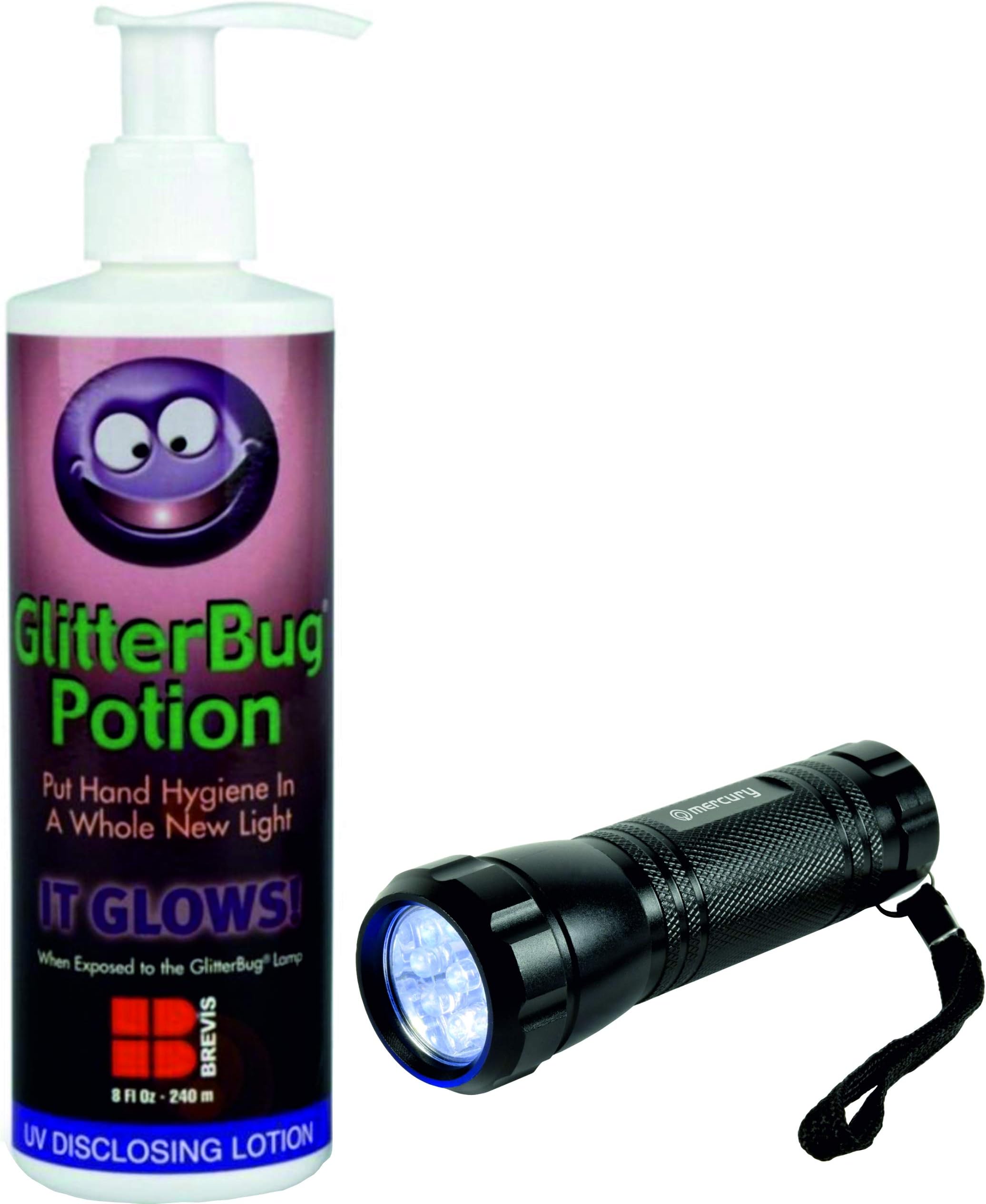 Hand Hygiene Training Kit (9 LED UV TORCH with 240ml UV Potion)