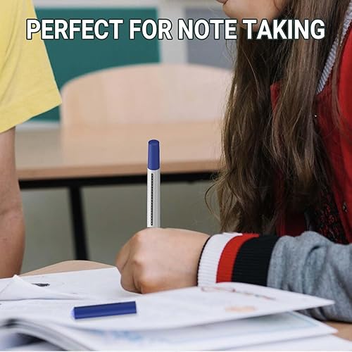 Miniatura 3 de Paquete de 16 bolígrafos de escritura suave de punta fina, bolígrafos de punta redonda de 0.020 in de tinta de gel líquido azul para escribir, tomar