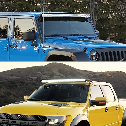 Miniatura 7 de Willpower Barras de luz LED curvadas de 52 pulgadas, 300 W, combo de inundación puntal, barra LED delgada, luces de conducción todoterreno, luces