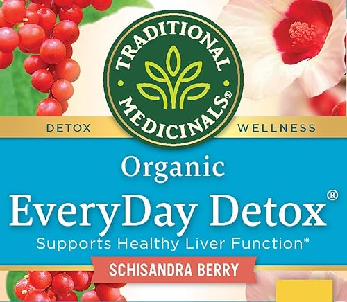 Miniatura 5 de Traditional Medicinals Organic EveryDay Detox Schisandra Berry Té de hierbas, apoya la función hepática saludable, (paquete de 1)  16 bolsas de té