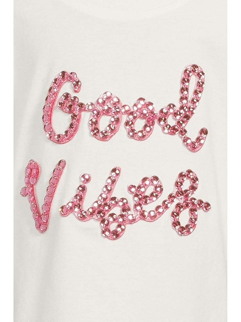 White Lola and The Boys Crystal Good Vibes T-Shirt (Toddler/Little Kid/Big Kid)