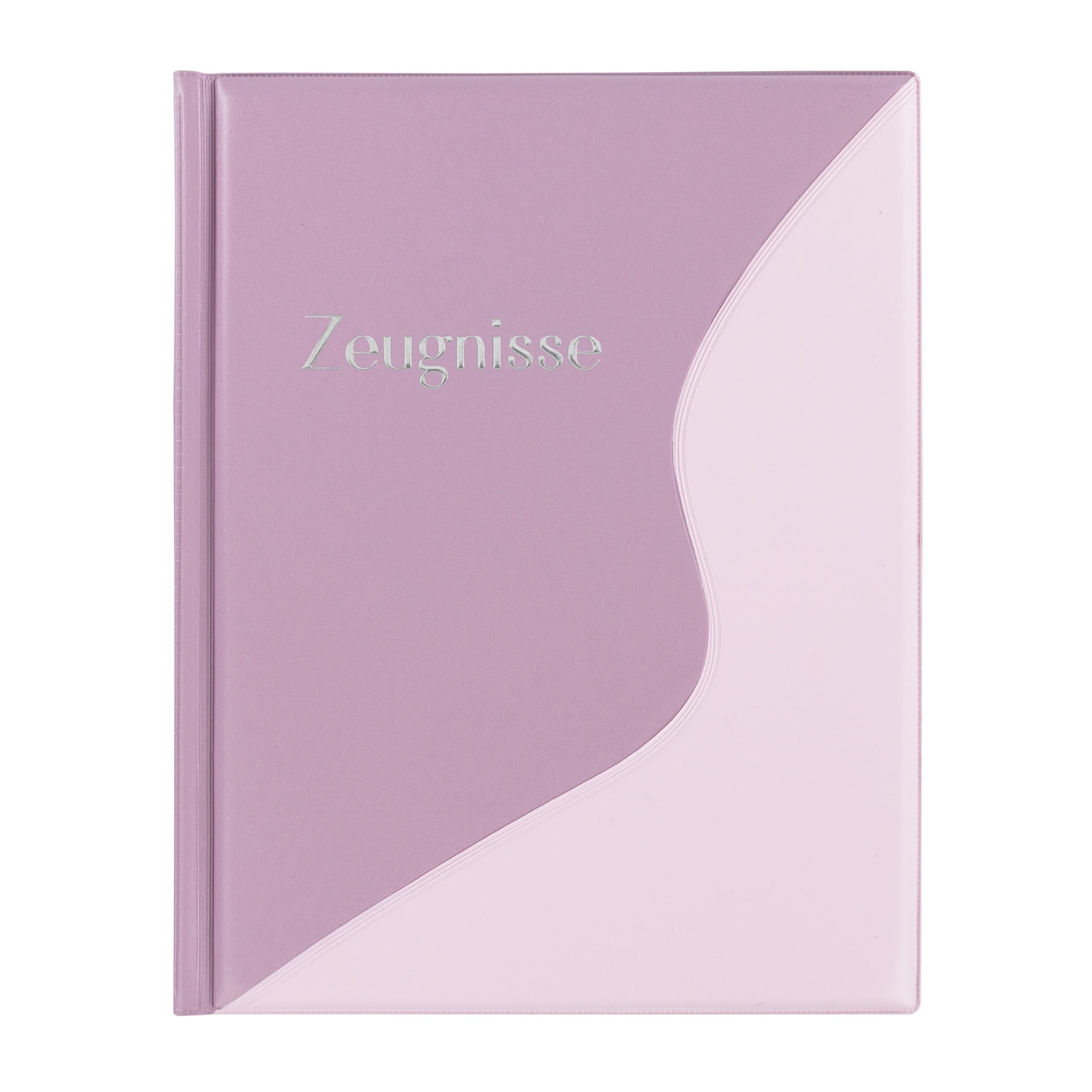 Idena 22086 Certificate Folder with 12 Transparent Pockets, A4 Document Folder, Display Book in Pastel Purple, Folder for Certificates, Documents and Much More