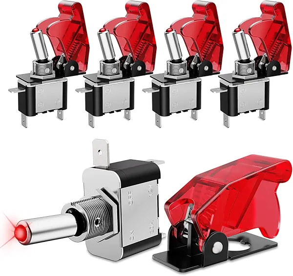 Nilight 5PCS12V LED Toggle Switch Heavy Duty 20A SPST ON Off 3 Pin Rocker for Automotive Cars Trucks Boats Racking