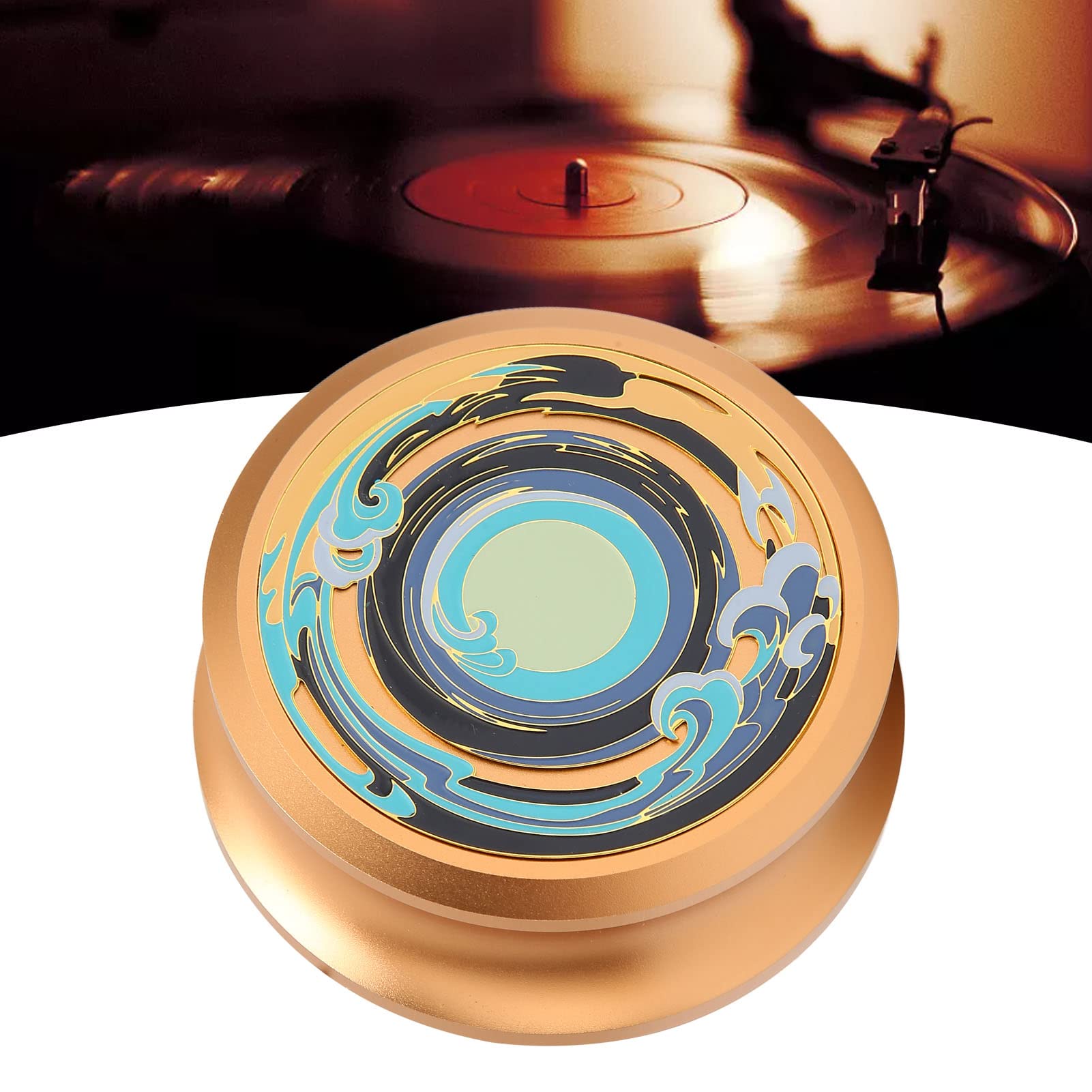 Stabilizzatore di Peso per Dischi LP, Stabilizzatore per Dischi in Vinile per Giradischi LP HiFi Morsetto per Pesi per Dischi, Stabilizzatore per Dischi LP Morsetto in Vinile per HiFi, per(oro)