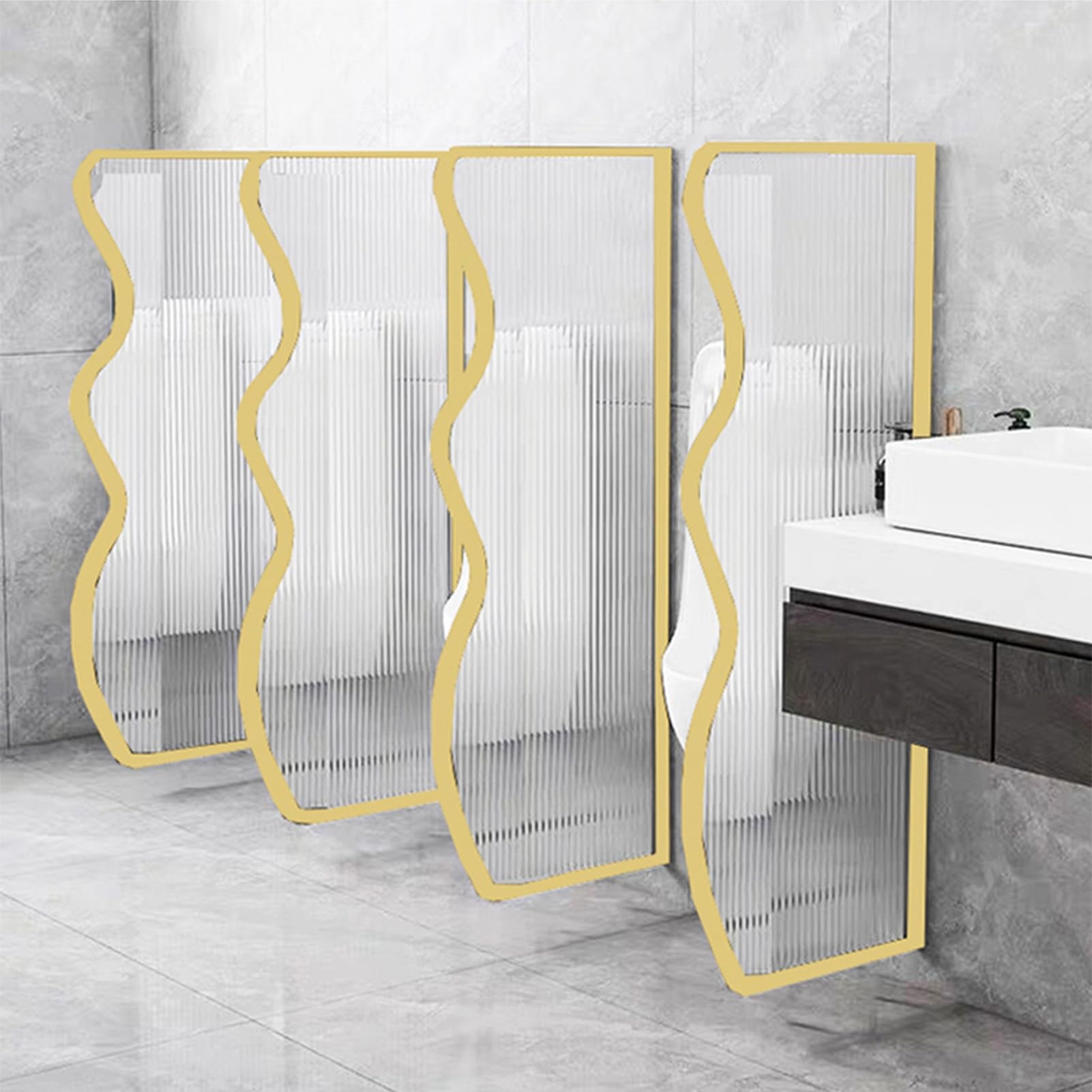 Séparateur d'urinoir en verre translucide haut de gamme pour sanitaires d'hôtel