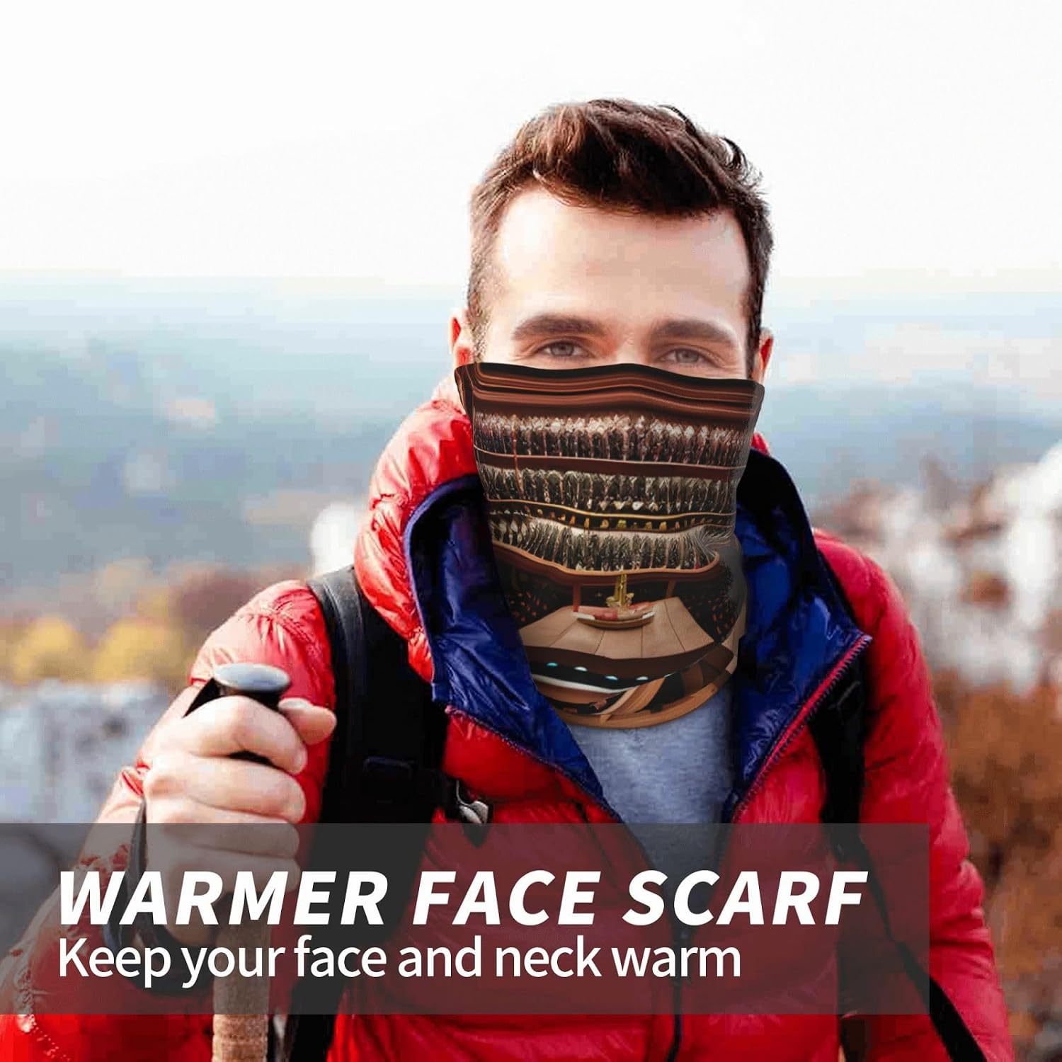 Red Wine Cellar Print Adults Scarf Face Mask For Outdoor Sports Skiing Cycling Running Protection Gear