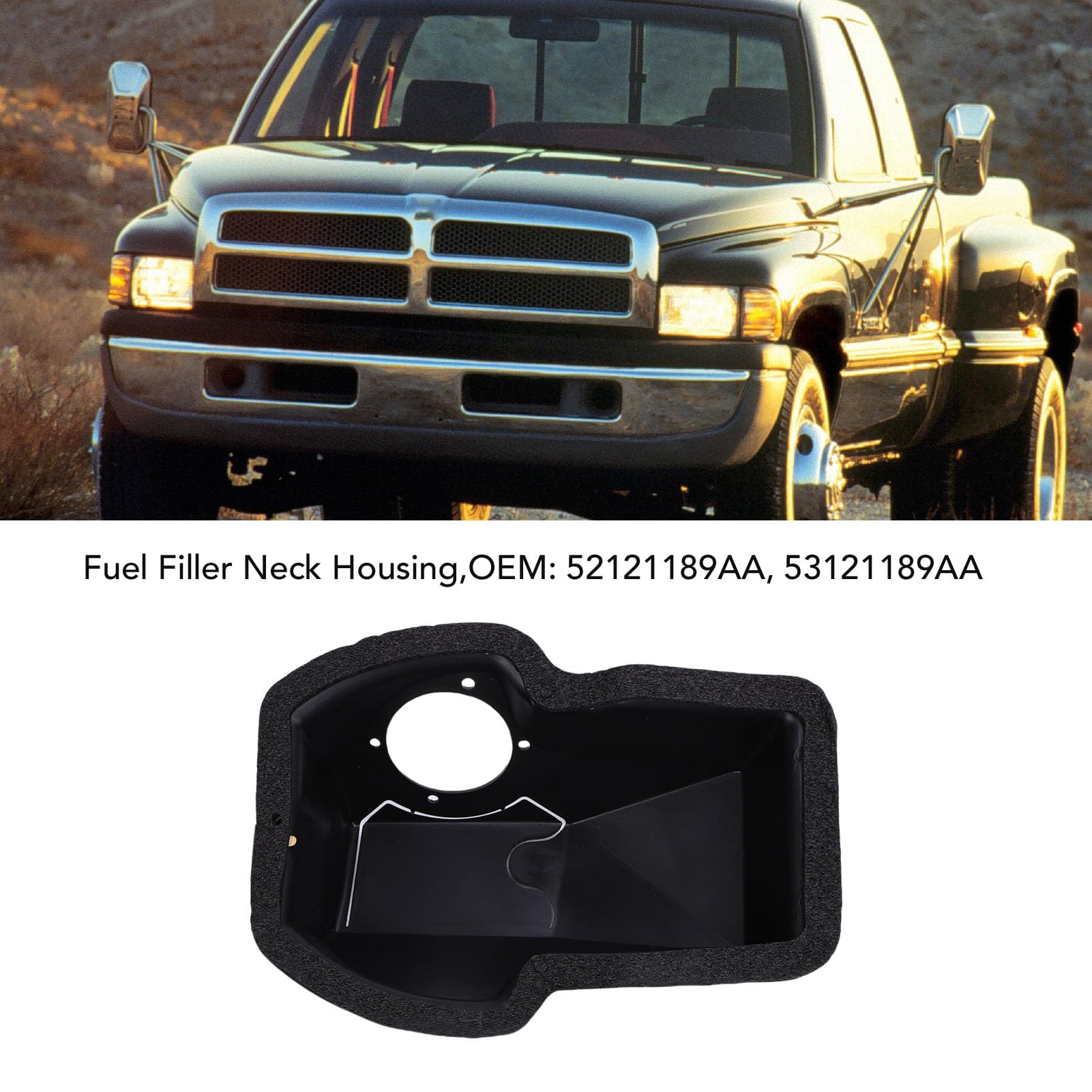 Carcasa para cuello de llenado de, bolsillo para cuello de llenado de tanque de gasolina, reemplazo de carcasa para puerta de compatible con 1500 2500 3500 1994-2002