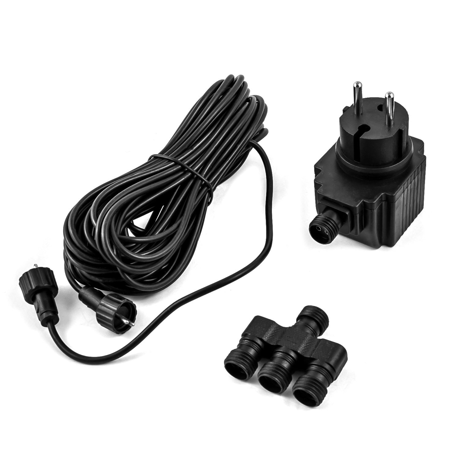 CLGarden 3er Set LED Ringe blau 10 Meter Kabel 12 Volt Netzteil Springbrunnen Beleuchtung Quellsteinbeleuchtung DIY