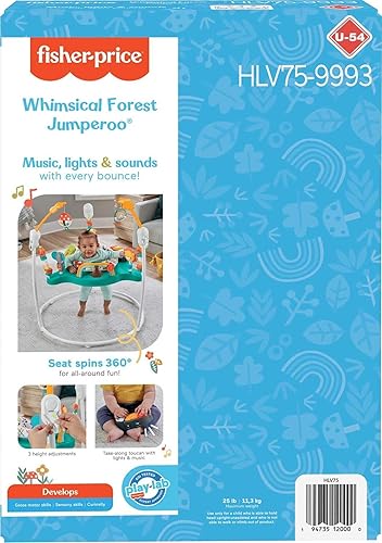 Miniatura 6 de Fisher-Price Baby Bouncer - Centro de actividades de Jumperoo del bosque caprichoso con música y luces