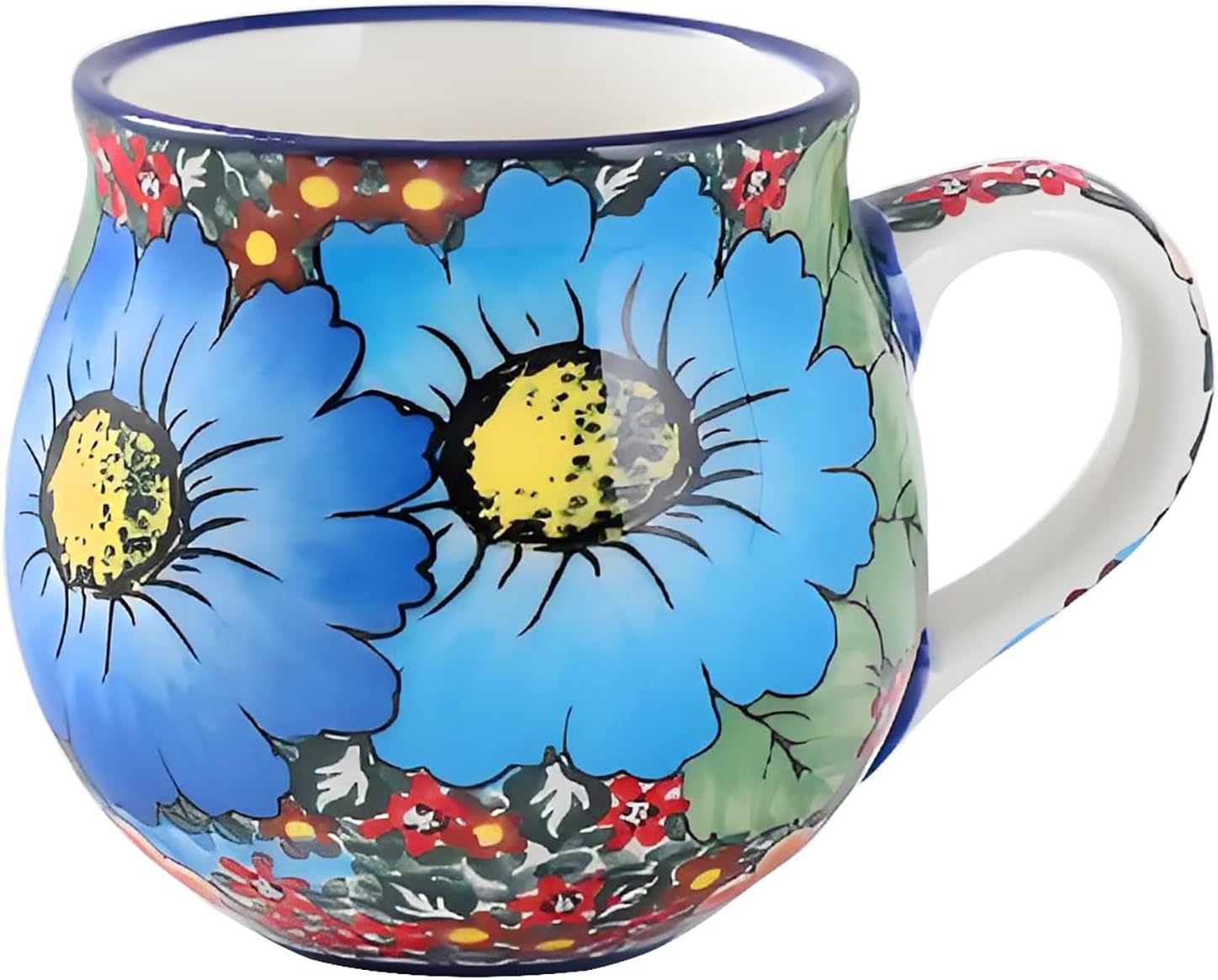ALMA 12oz Handpainted Ceramic Coffee Mugs