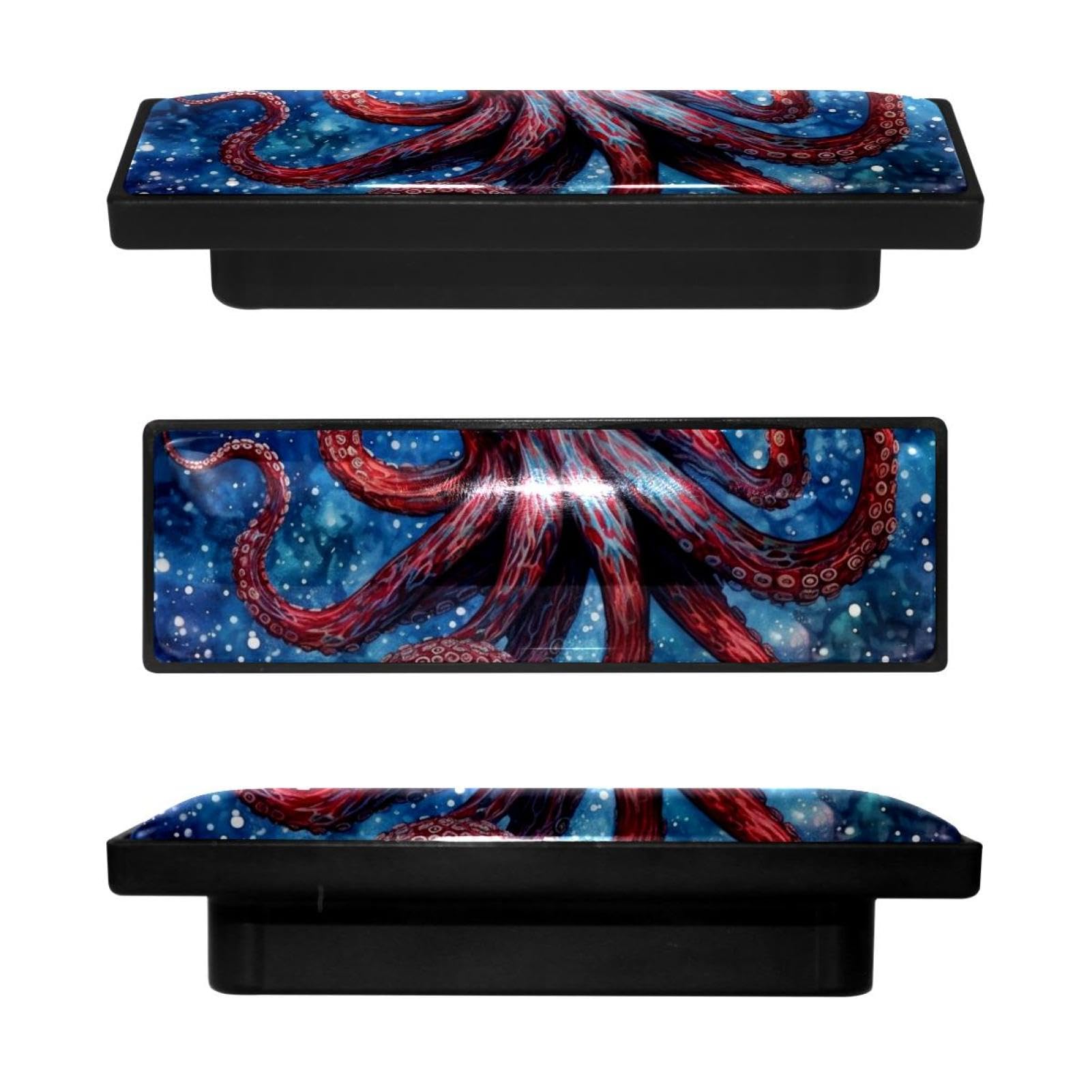 Boutons de cuisine rectangulaires motif pieuvre pour décorer la chambre
