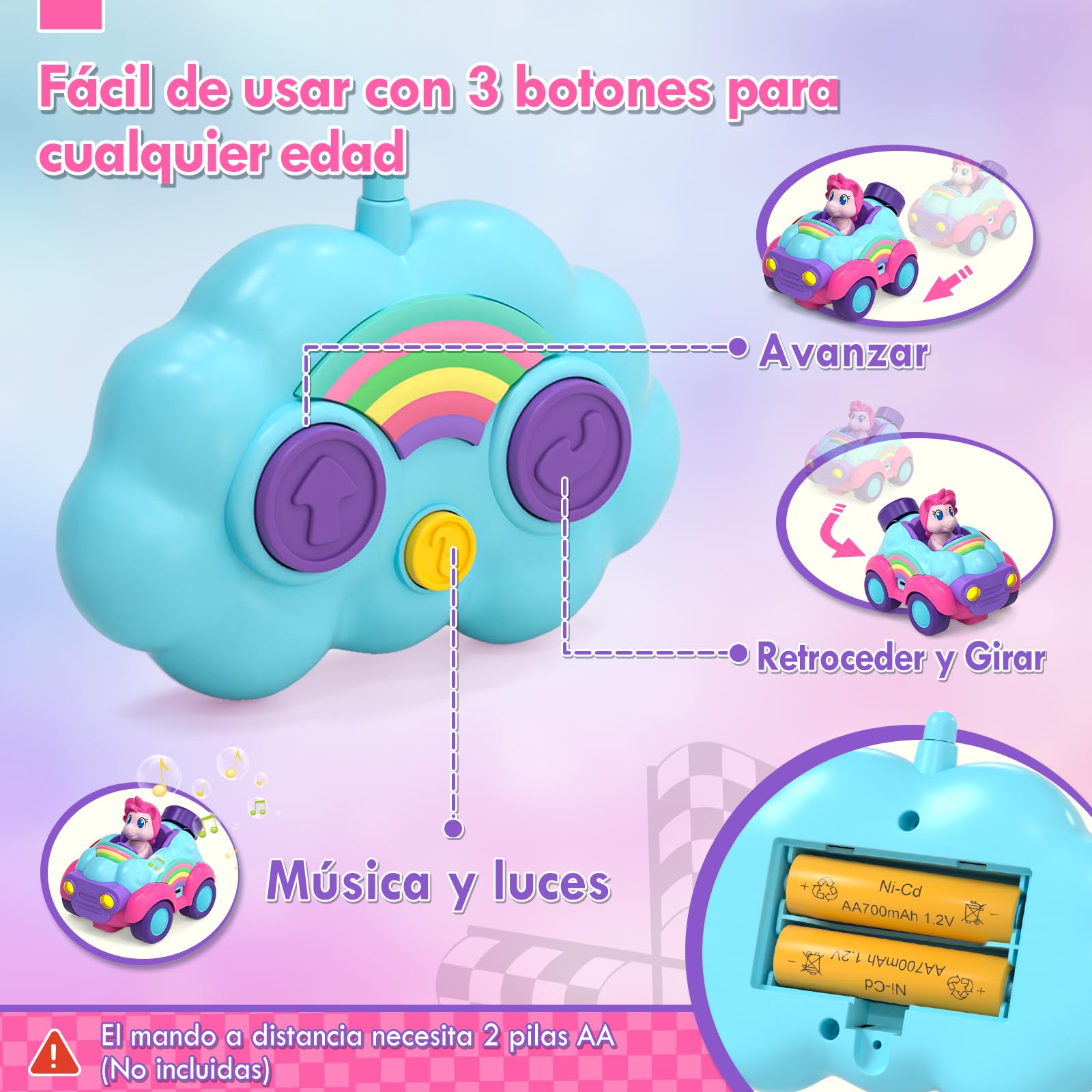 Lehoo Castle Toys for 2 Year Old Girls, 2 Year Old Girl Toys, Remote Control Cars for Kids Age 3 - Image 4
