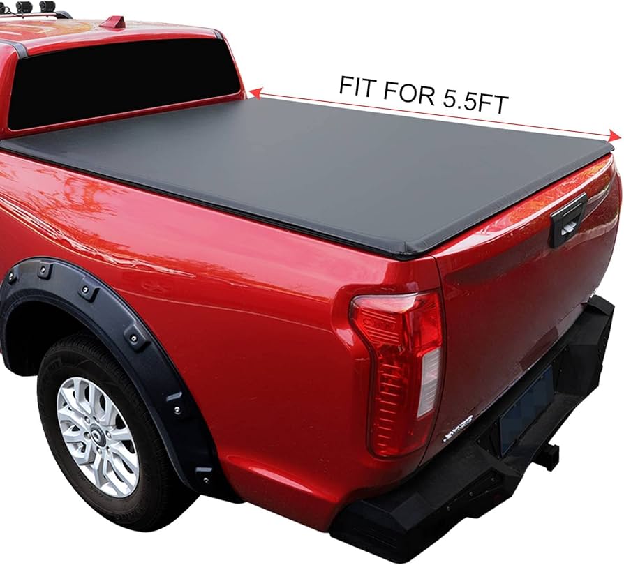 サイドレー BRLUCKY Soft Vinyl Lock&RollUp Tonneau Cover， No Drill Truck Bed