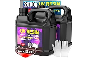 ResinRockers UV Resin - 2000G of Crystal Clear, Fast-Curing Epoxy Resin for...
