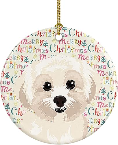 Miniatura 211 de Caroline's Treasures Adorno navideño de husky siberiano en blanco y negro #2 de cerámica para árbol de Navidad, decoración colgante para el hogar,