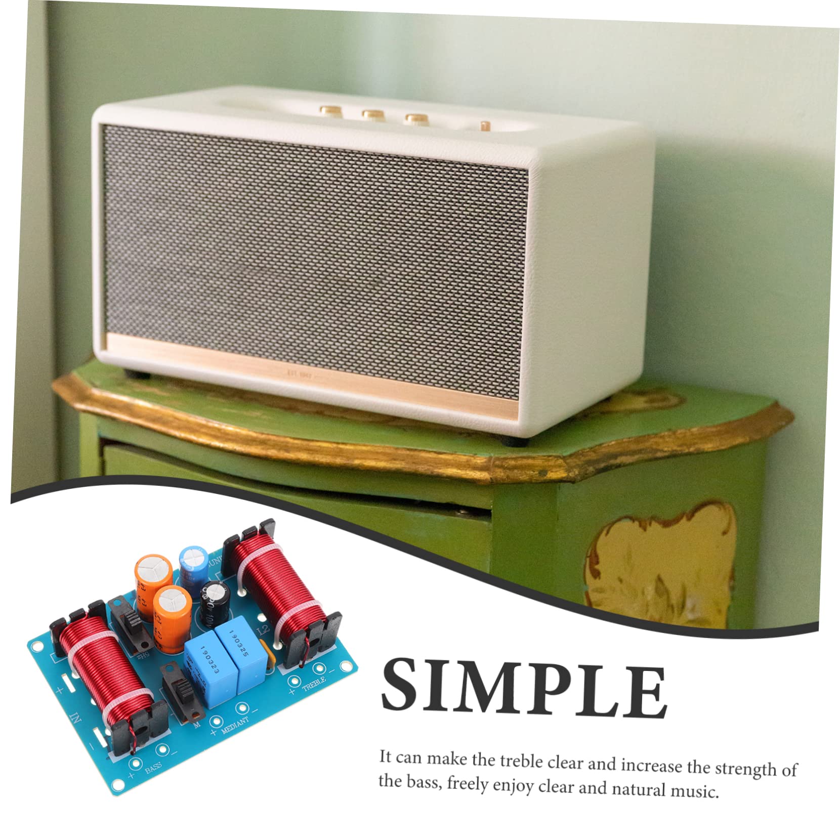 Housoutil Way Speaker Audio Filter Frequency Divider for Treble and Bass Weah Speaker Accessory for Home and