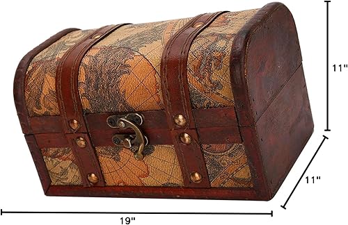 Miniatura 10 de Cajas vintage, caja de madera para almacenamiento de joyas, caja de almacenamiento hecha a mano, caja de almacenamiento de cofre del tesoro, caja de