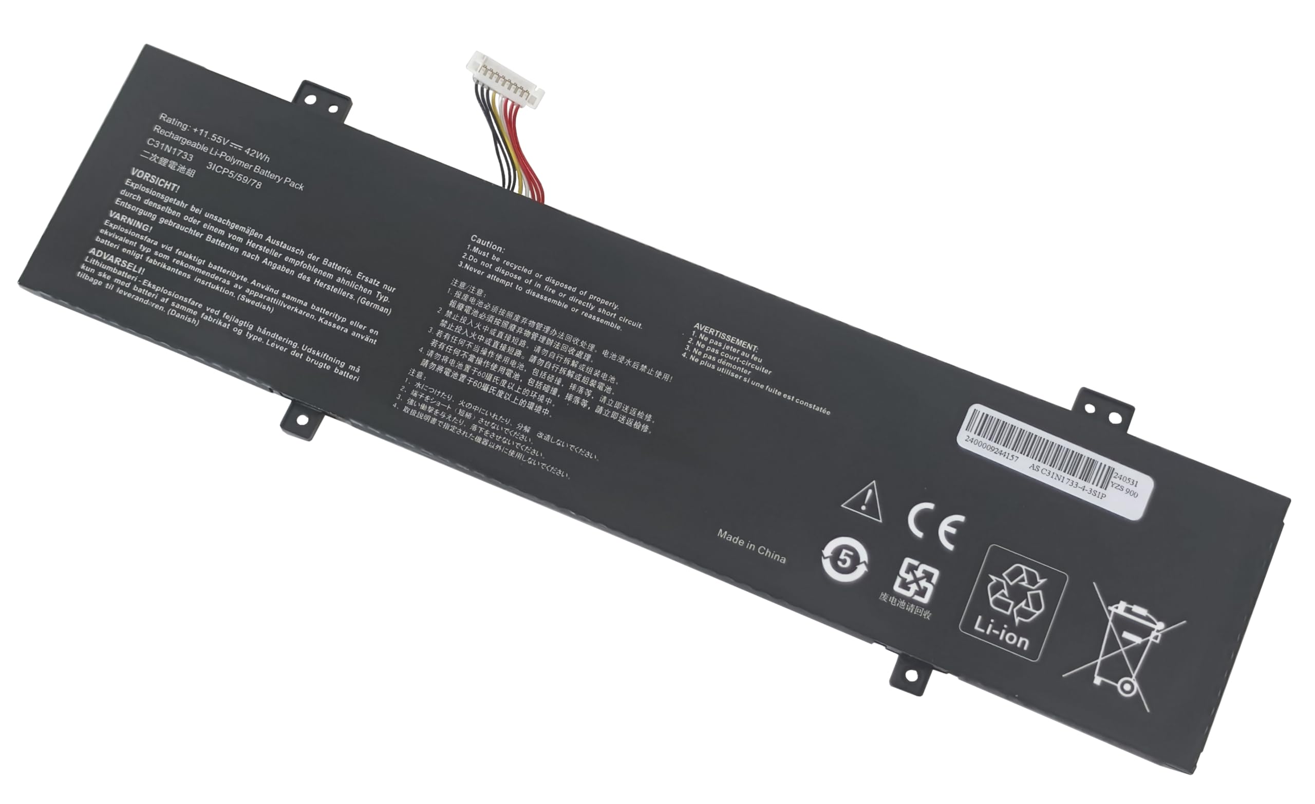 C31N1733 - Batería para portátil Asus VivoBook Flip 14 TP412U TP412UA TP412FA TP412UA-IH31T TP412UA-EC059T TP412FA-EC551T TP412FA-EC707T TP412FA-EC035T
