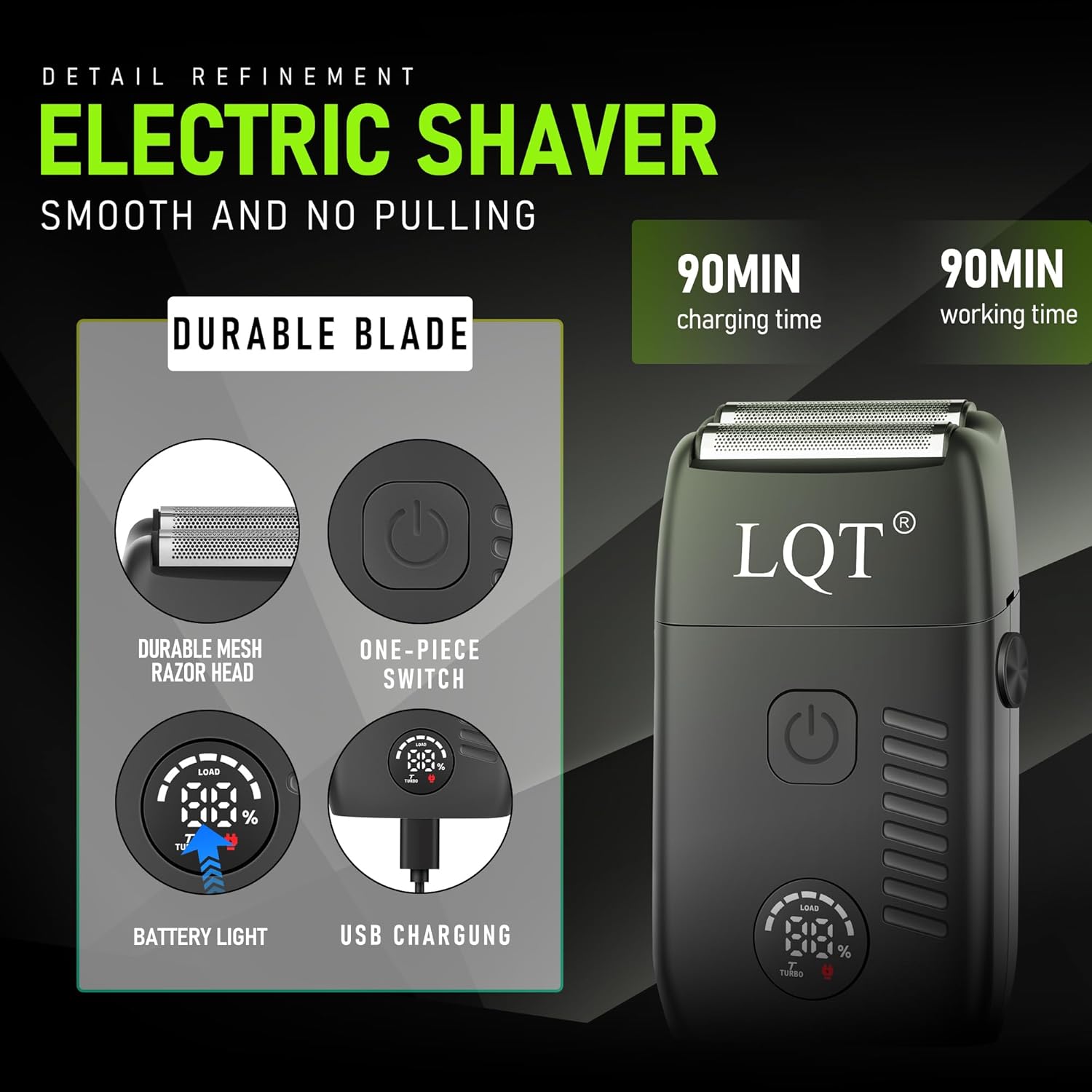 Cordless Hair Trimmer for Men Electric Razor Face Shavers for Body Nose Ear Professional Hair Clippers USB Rechargeable Trimmer for Men's Gifts