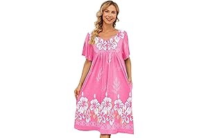 Short Sleeve Mumu Dress for House