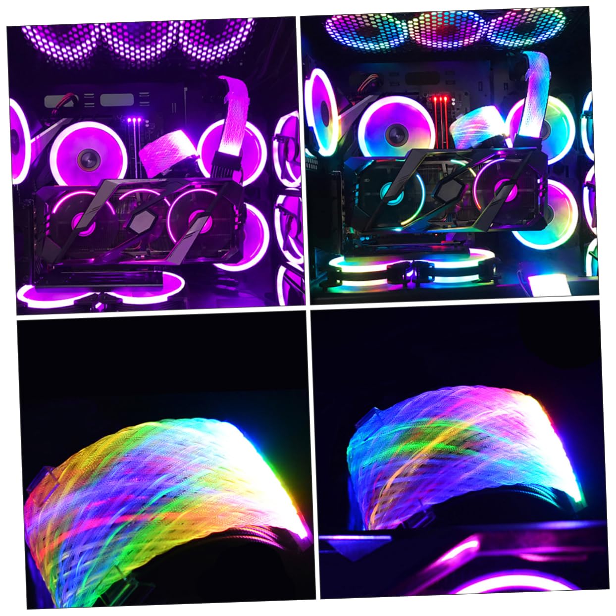 BESTonZON Estensione Alimentazione Argb Pin Rgb Per Alimentatore Flessibile Compatibile Schede e Gpu Per Appassionati Computer