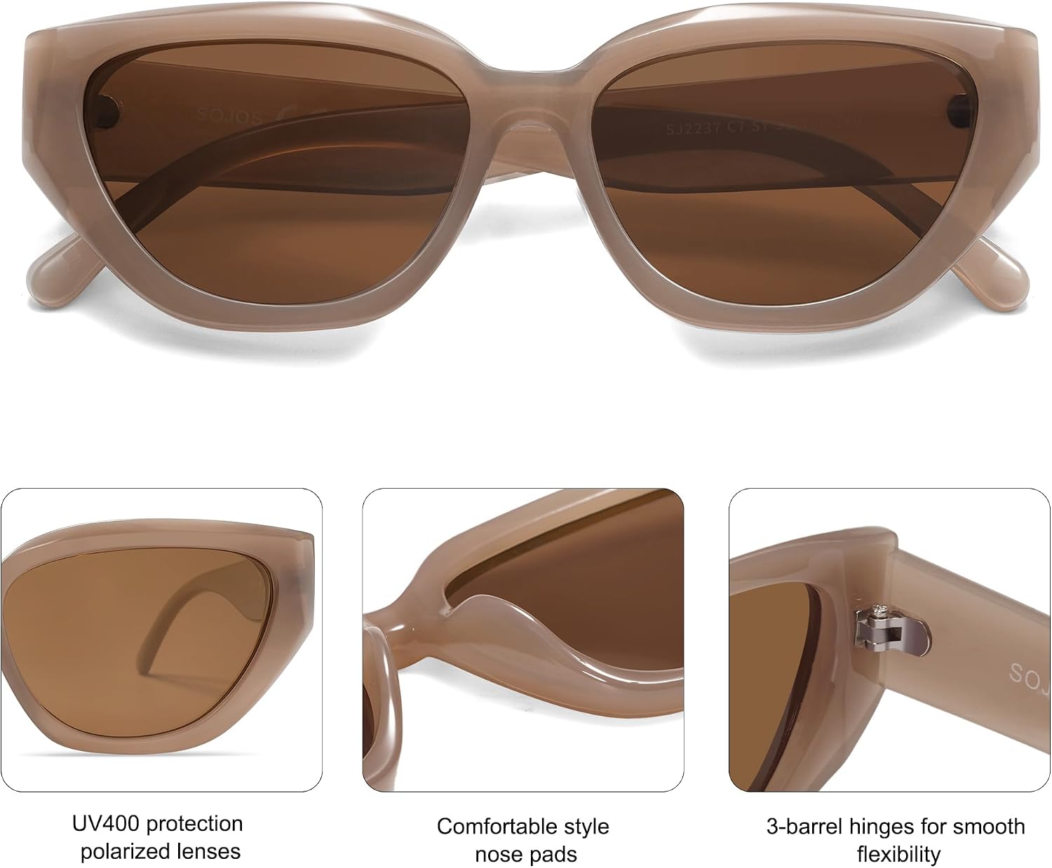 Trendy Cute Cat Eye Polarized Sunglasses for Women SJ2237 image 4