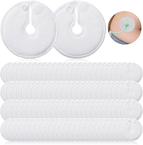 100 almohadillas de tubo G, cubiertas de botón de tubo G, suministros de alimentación, almohadillas de alimentación, soporte peritoneal, abdominal,