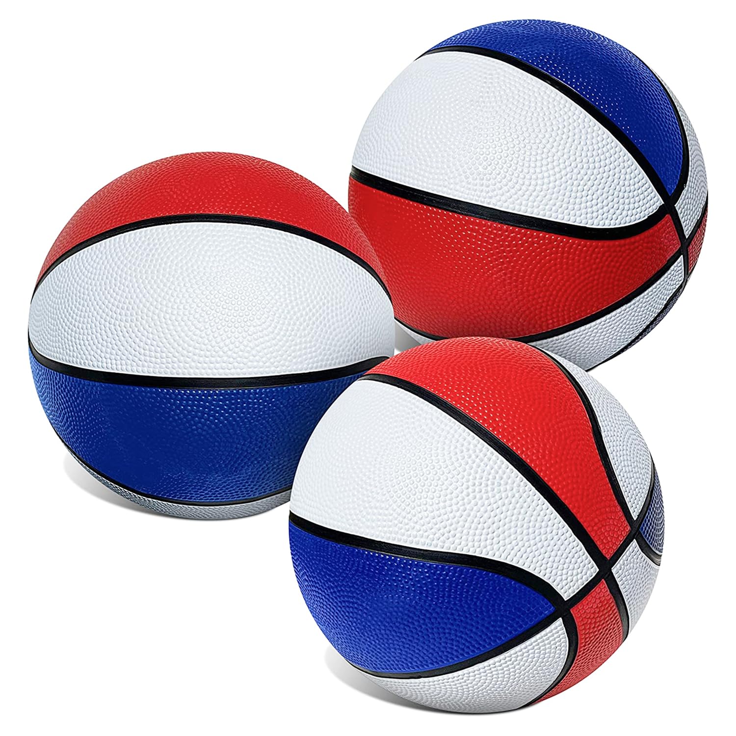 'Botabee Mini Basketball Set of 3 for Pop A Shot | Durable, Anti-Slip Grip | Size 3, 7'' Junior Basketballs Balls for Indoors Basketball & Outdoors Basketball | Compatible with Pop Arcade'