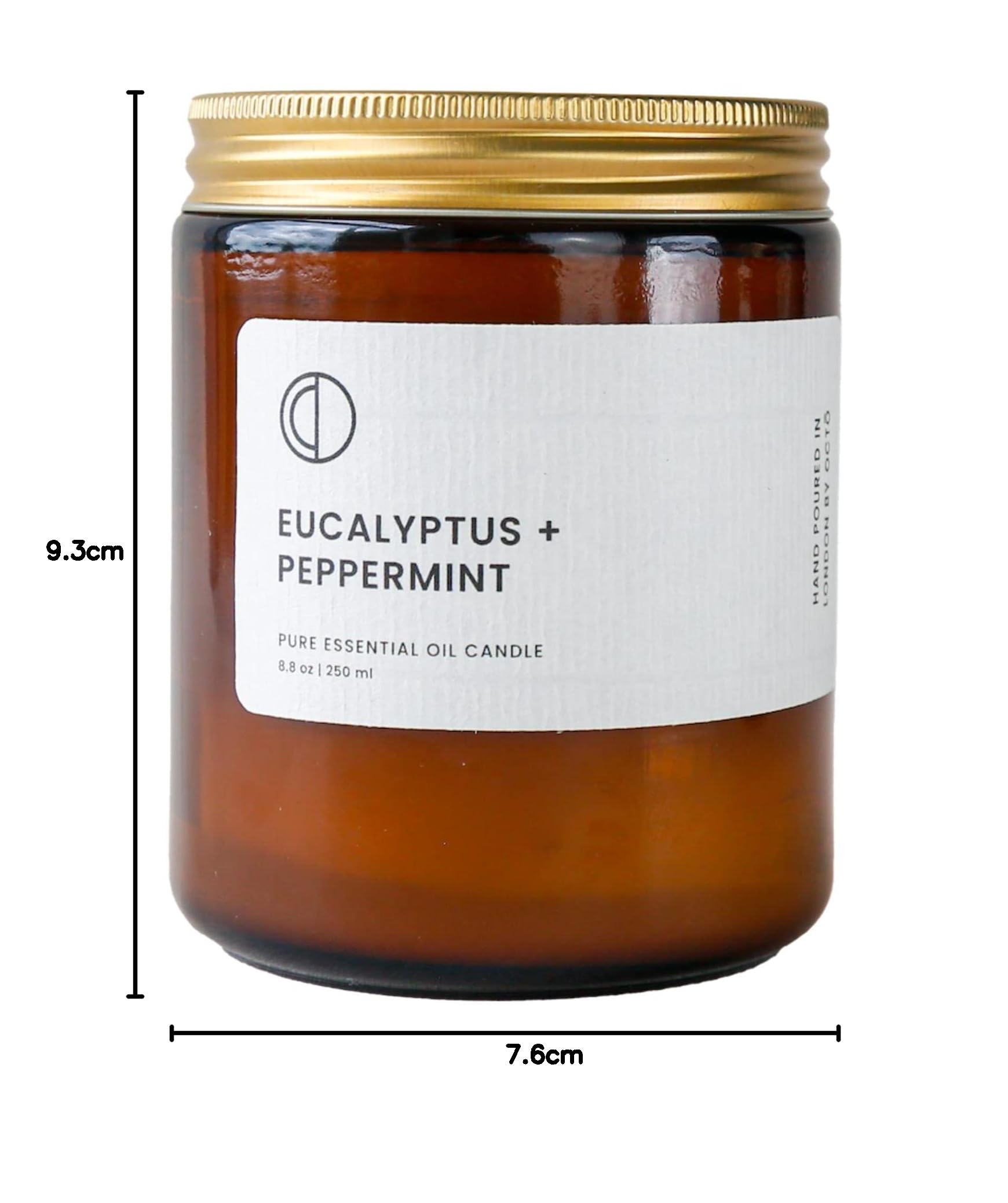 OCTO Eucalyptus + Menthe poivrée | Bougie Parfumée naturelle à la cire de soja et huiles essentielles 250ml