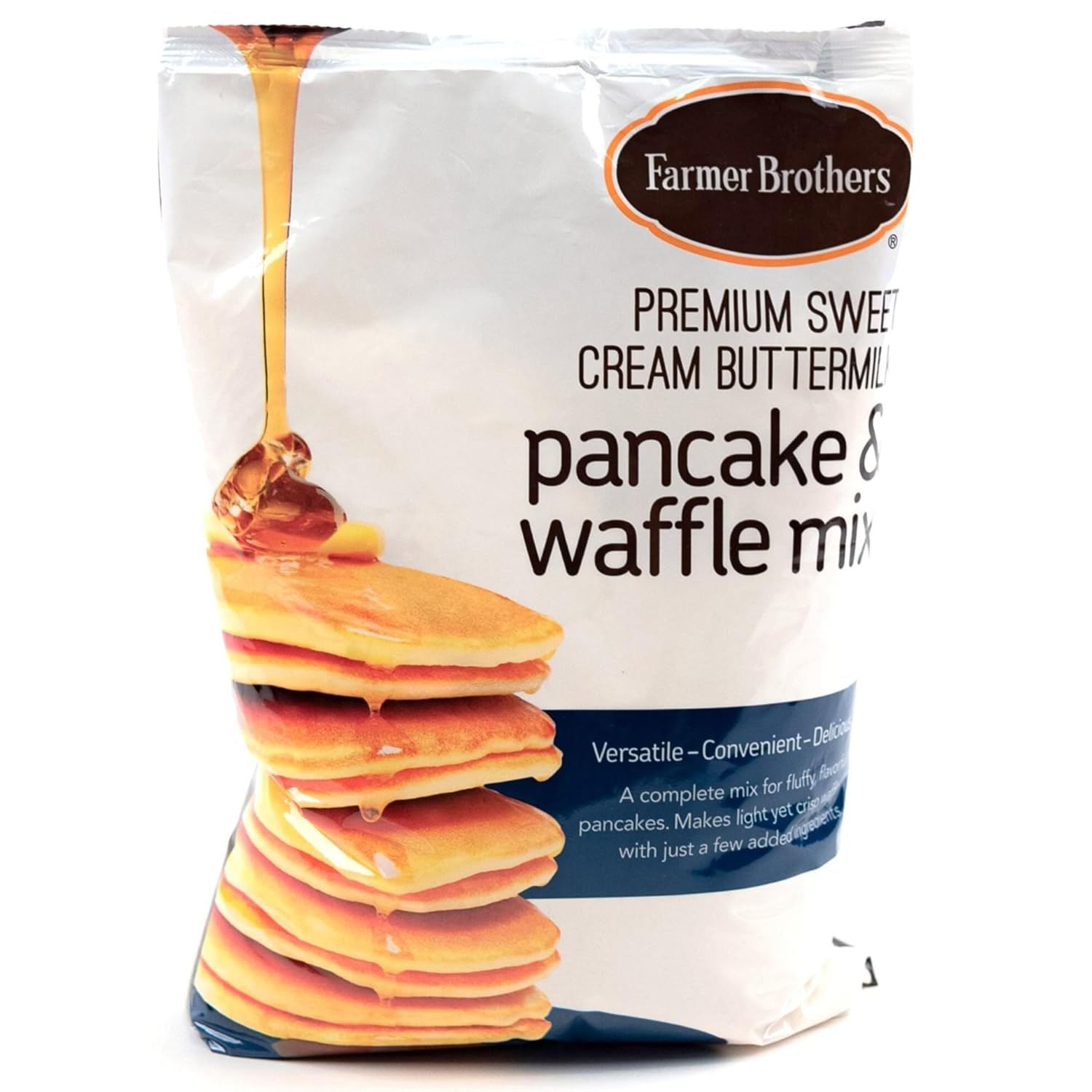 Farmer Brothers Premium Sweet Cream Buttermilk Pancake and Waffle Mix, Complete Baking Mix, 5 lb Bag