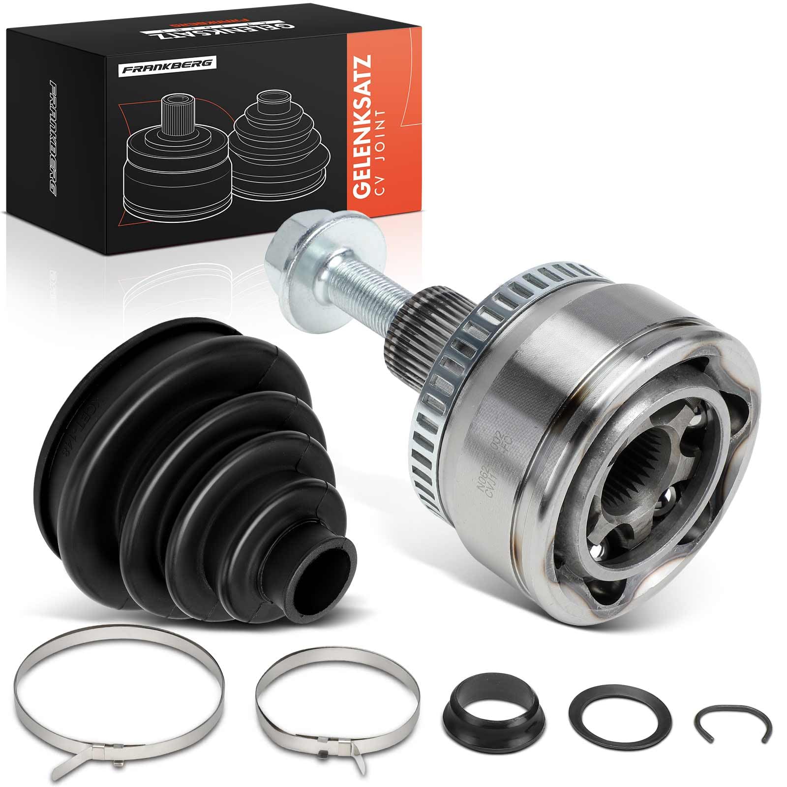 Frankberg Kit de juntas homocinéticas lado de la rueda eje delantero | Compatible con: P.a.s.s.a.t Variante 3B5, P.a.s.s.a.t Variante 3B6, A6 4B2 4B4, P.a.s.s.a.t 3B3, A6 Avant 4B5 4B6