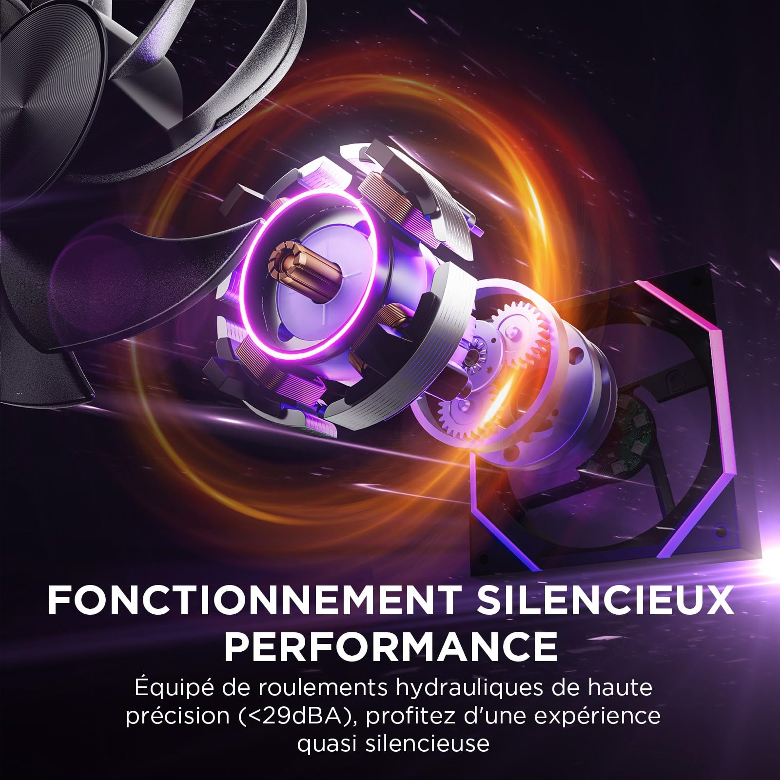 AsiaHorse Nyota Ventilateur PC 120MM ARGB Reverse [Lot de 3] [HDB] Ventilateur RGB 2000 RPM/61.5 CFM/2,16 MMH2O 5V 3PIN ARGB et ventilateur PWM 4PIN durée de vie de 50000H
