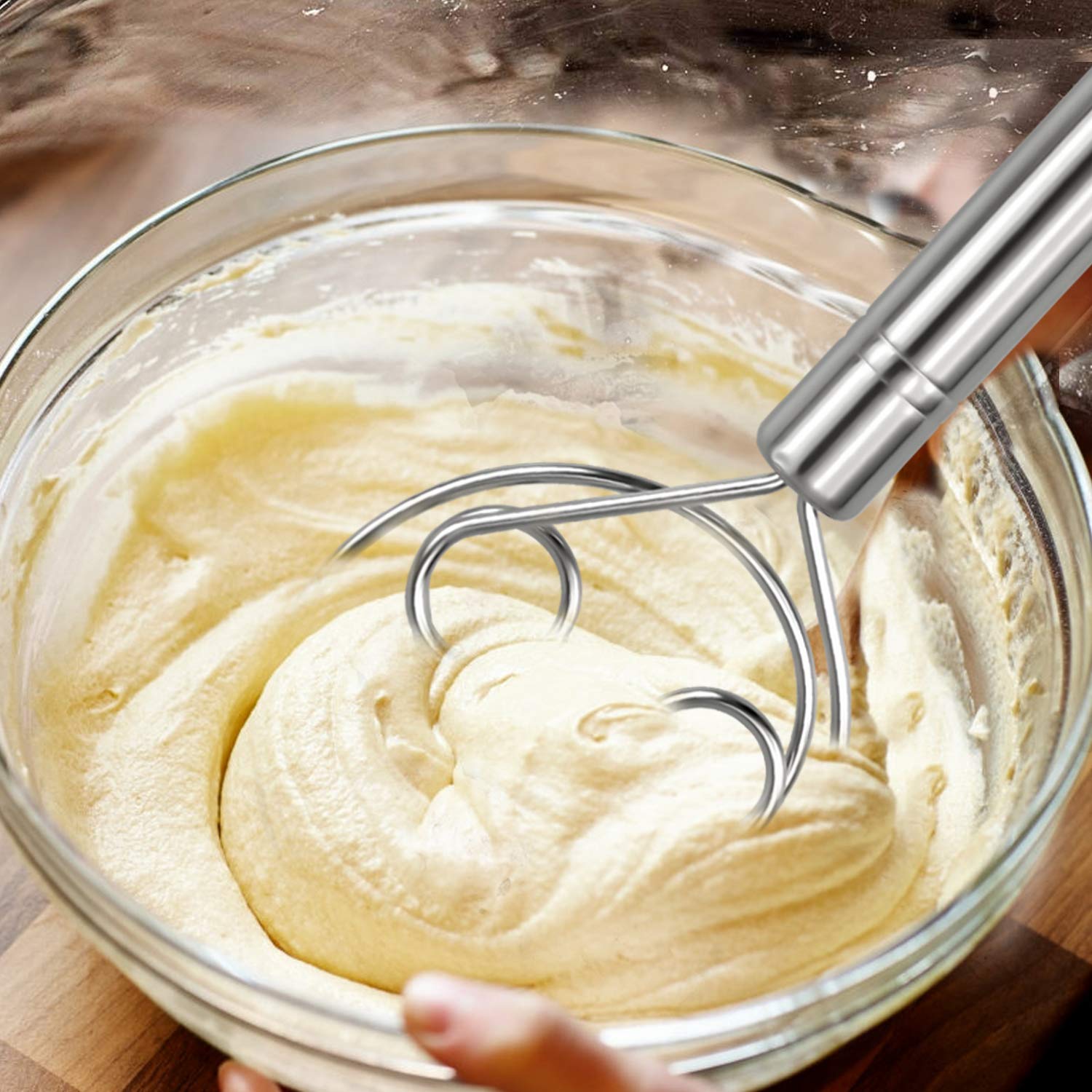 Frusta Danese Per Impasto - Acciaio Inox 304, Utensile Cucina Per Pane
