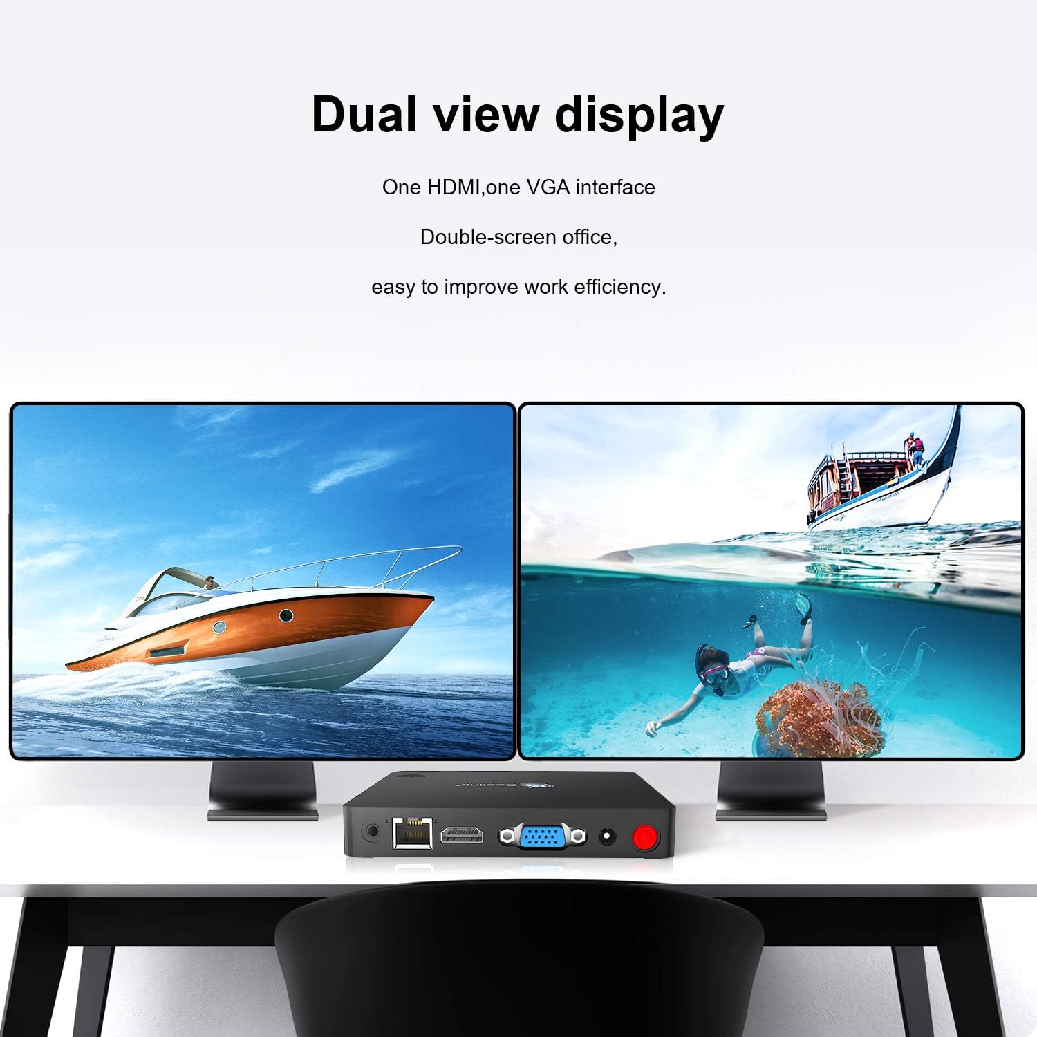 Best Deal Cheap 🛒 Mini PC, Beelink T34-M 6G RAM 128GB SSD Mini Desktop Computer with Intel Celeron N3450 Processor, Gigabit Ethernet, 2.4/5.8G Dual Band WiFi, 4K HD, HDMI & VGA Ports, BT4.0, USB3.0, Window 10 Pro