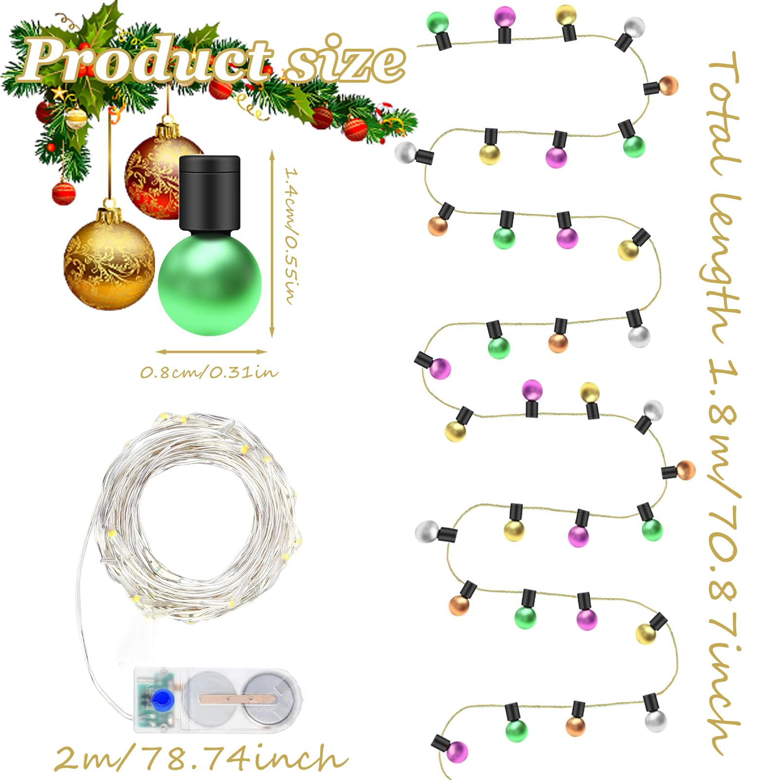 Wichtel Lichterkette Mini-LED - Magische Beleuchtung Für Puppenhäuser Und Deko