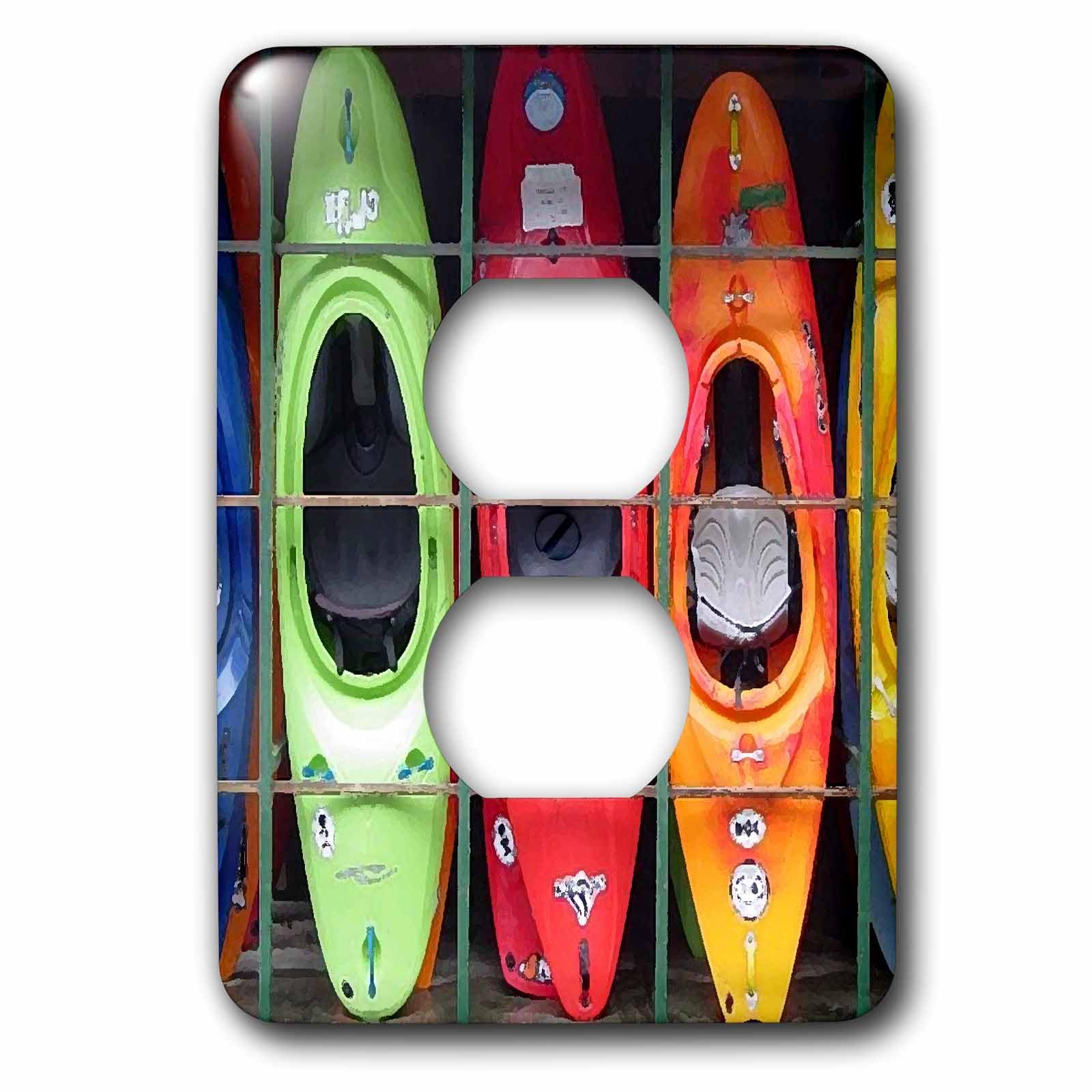 Cache pour kayak 2 prises 3dRose LSP_3164_6 plaque de commutation interrupteur double
