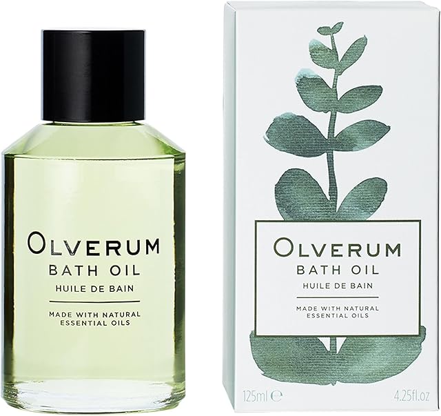 Olverum Bath Oil  Luxury Muscle Soothing Bath Oil  Highly Concentrated Blend of Pure Essential Oils  Best Relaxing Bath Oil Women and Men  Natural Vegan Green Wellness (125ML)