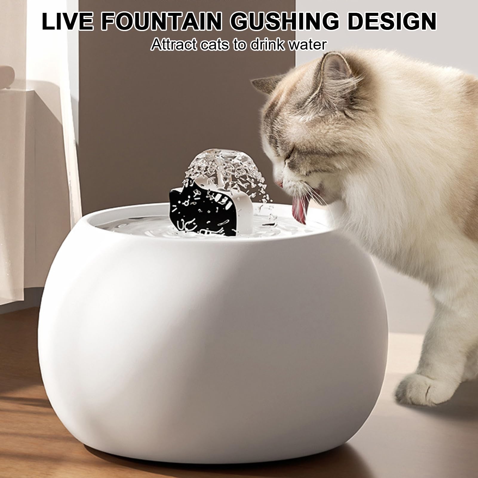 Fuente De Agua Para Gatos Bebedero Automático Mascotas | Dispensador Eléctrico Recargable para Beber en Hogar, Perros, en Exterior, , Cachorros y Mascotas
