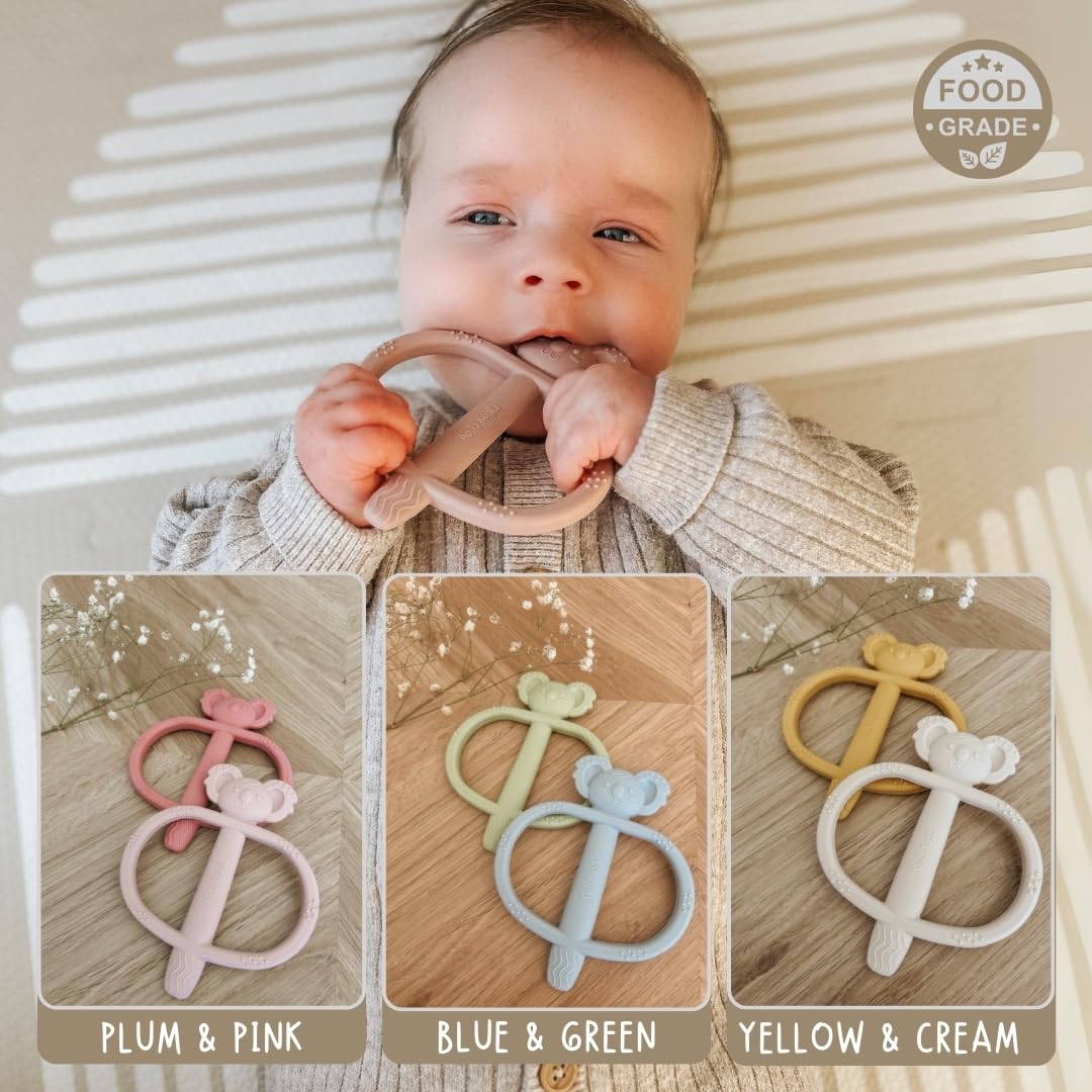 Infatot® Silicone Teething Toys for Baby 2 Pack Koda Koala Bitey, BPA Free Teether for Newborn Infant & Toddler - Image 2