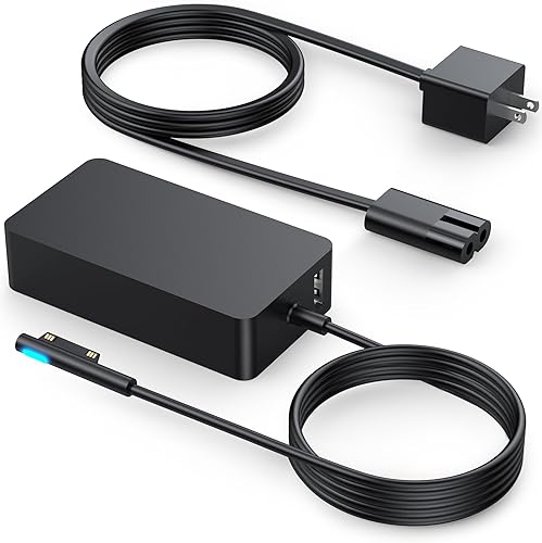 Microsoft Surface - Adaptador de fuente de alimentación de 44 W, compatible con Surface Go 2, Laptop Go 3, Book 2, Pro 7, Pro X, funciona con 36 W,