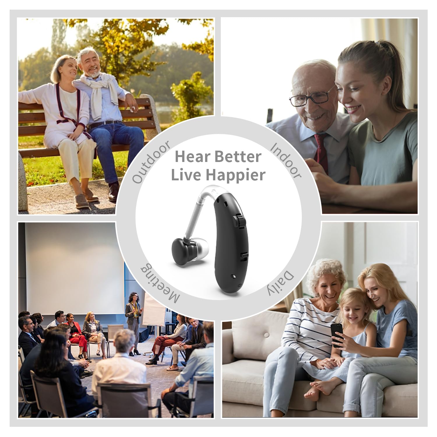 Amplificateur de son rechargeable - Améliorateur de voix et pour la télévision et la conversation, son Cristallin Avec Suppression