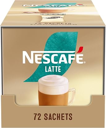 NESCAFÉ Latte Dark Roast Instant Coffee Sachets - 72 x 18g