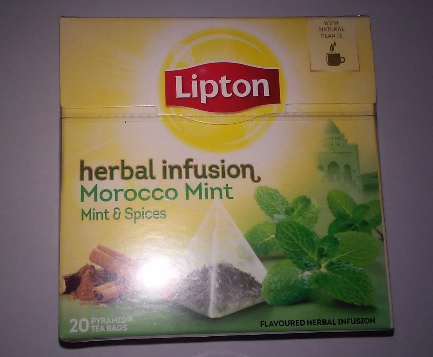 LIPTON - Tea -Herbal- Infusion- Morocco Mint and Spices (20 teabags) x6