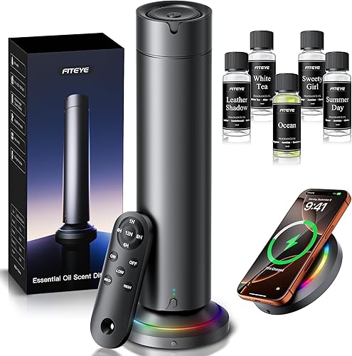 El kit de difusor de aroma sin agua incluye aceites esenciales de 5 x 0.7 fl oz, difusor de aceite esencial para el hogar, hotel y oficina,