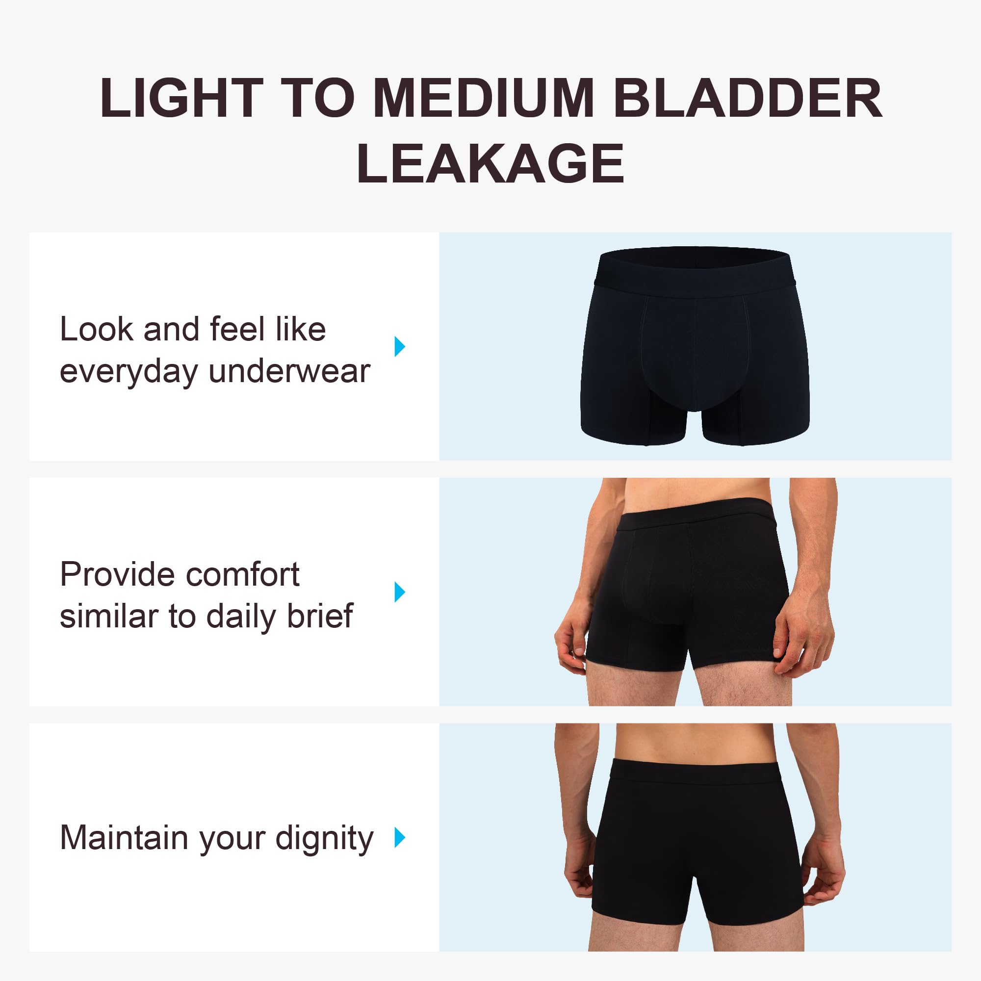 Snapklik.com : IRISMORII Washable Mens Leakproof Incontinence Underwear ...