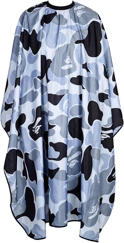 Capa de corte de pelo profesional, capa de peluquero impermeable para hombres, capa de peinado de poliéster con escote elástico