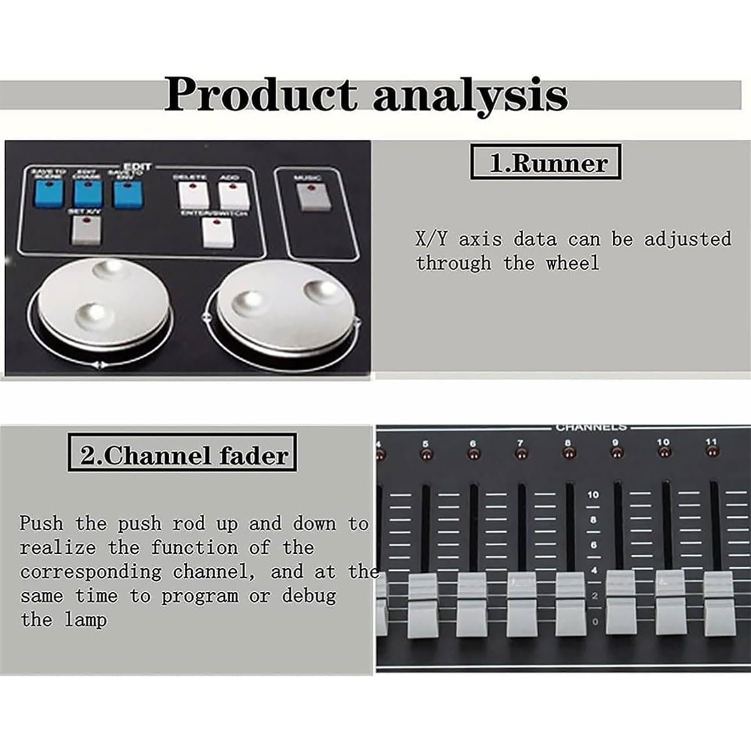Controlador De DJ DMX 512, Mezclador Profesional para Control De Iluminación De Escenarios, Pantalla Digital Led, 16 Canales, para Fiestas, Eventos, Karaokes Y Bares.