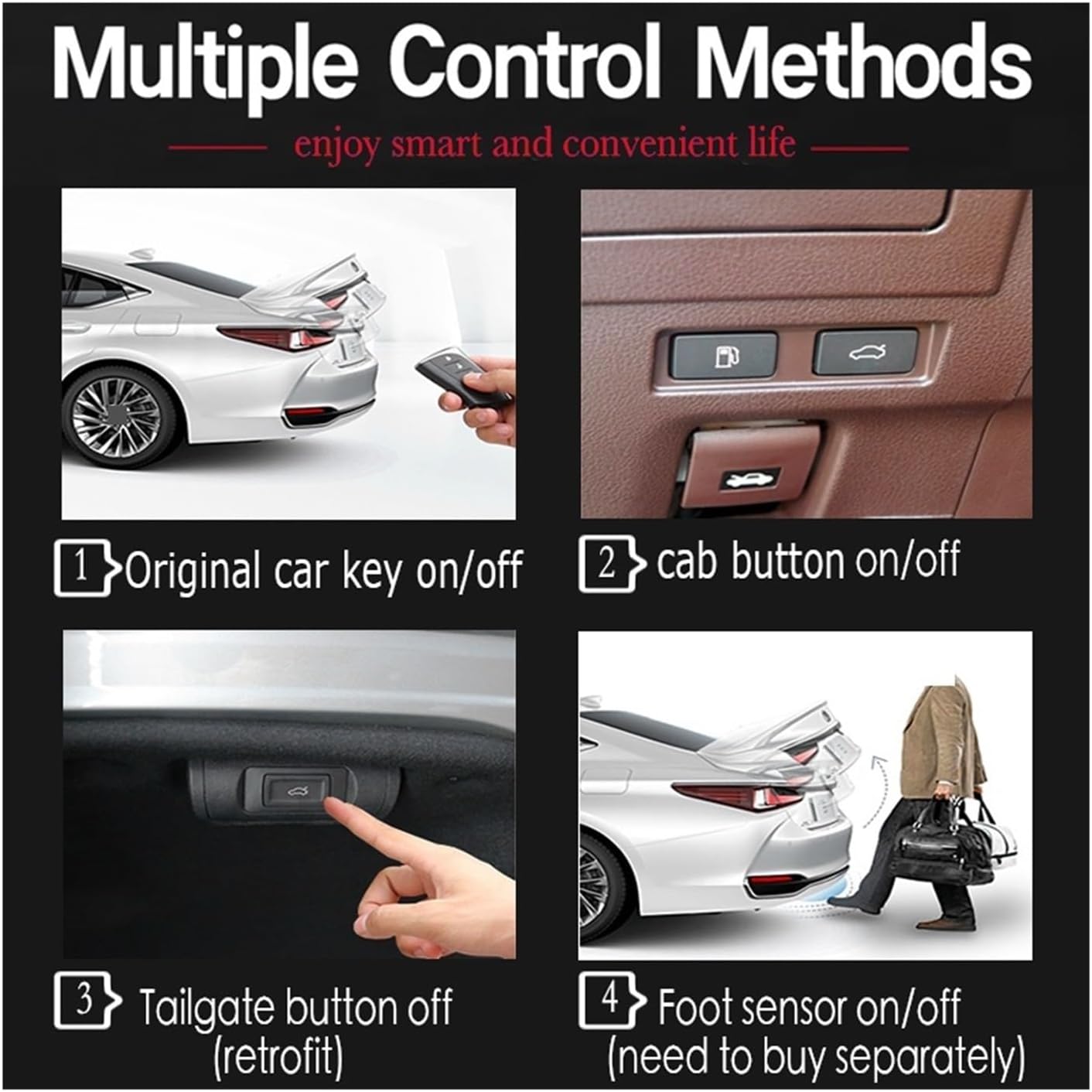 Electric Tailgate Of Trunk Control Of The Trunk Drive Car Lifter Auto Trunk Opening Rear Door Power Compatible With VW ID4 ID4X ID4.Crozz(2.D4X Tailgate)