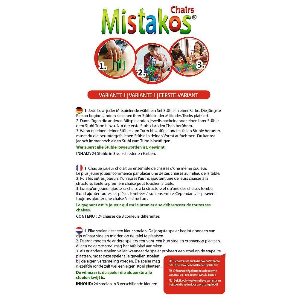 Mistakos Stühle für 3 Spieler: Mistakos Stühle für 3 Spieler - Deutsche Version